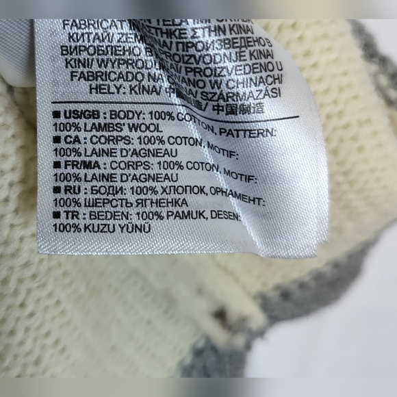 Gap Womens Gray & Beige Contrast Panel Long Sleeve Knit Sweater Tunic Size M - Picture 7 of 8